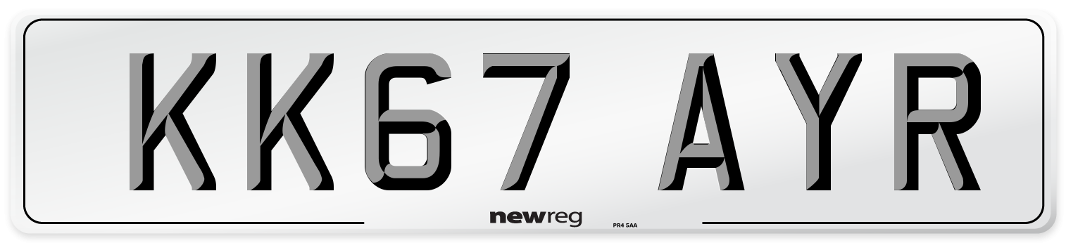 KK67 AYR Number Plate from New Reg